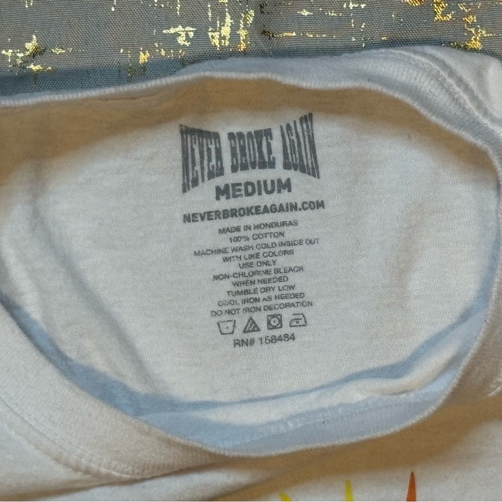 Men's White Shirt with Colorful Gorilla Design - Picture 3 of 3